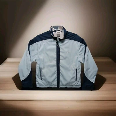 Chaqueta Nike De Colección Para Mujer Azul Mediana Cremallera Completa Calentamiento Equipo de Pista Y2K UNC #23 Foto 1 de 4