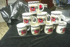 2002 Nascar Gibson Coffee Cup - Set Of 8 Mugs - Picture 1 of 6