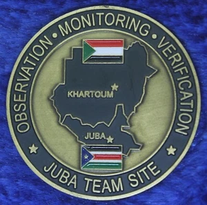 United Nations Mission Sudan Juba Team Site Observe Monitor Challenge Coin C-19 - Picture 1 of 2