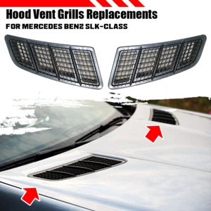 2x Motorhaube Lufthutze Lufteinlass Grill Schwarz für Mercedes SLK SLC W172 R172 - Bild 1 von 10