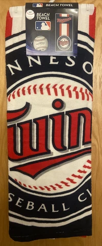 Minnesota Twins MLB 30” x 60” beach towel (NWT) Cover