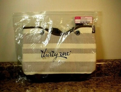 Thirty-One Canvas Crew Mini Taupe Paja Raya NUEVO Foto 1 de 3