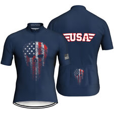 Cycling Jersey USA Flag Patriotic MTB Jacket Riding Bike Sports Shirt Clothing