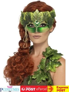 Forest Nymph Masquerade Poison Ivy Fairy Eye Mask Fancy Costume Accessory - Picture 1 of 1