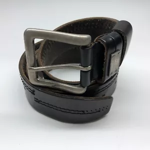 "Cinturón informal activo Camel marrón para hombre talla 42 cuero genuino envejecido 1 1/2" - Imagen 1 de 12