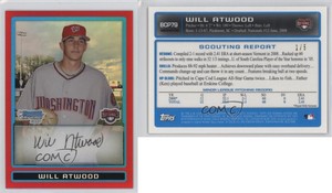 2009 Bowman Chrome Prospects Red Refractors /5 Will Atwood #BCP79