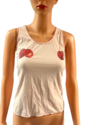 New with Tags Stella McCartney Pink Cotton Stretch Tank Top Size 3 - Image 1 of 4