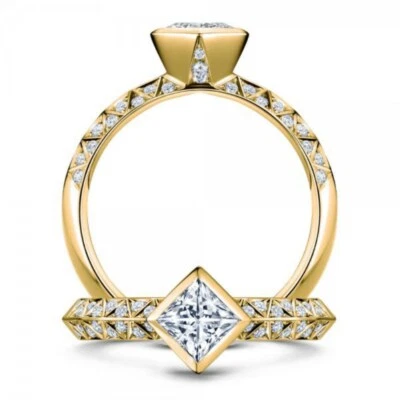 9mm Women's Fashion Luxury AAA Cz Hot Finger Ring White Gold Filled Sz 6-10 - Image 1 of 4