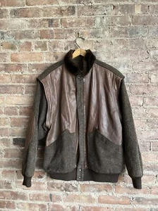Vintage Gucci Mens Jacket, Sz 46 Leather/Shearling/Wool Early 80’s Italy - Picture 1 of 12