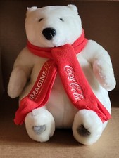 McDonald's 2008 Worldwide Convention Coca Cola Polar Bear w/Red Scarf  8" Plush 