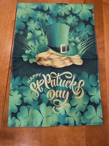 NIP St Patricks Day Flag 12x18 inches Pot of Gold Double-Sided Garden Flag NEW - Picture 1 of 7
