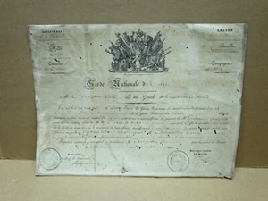 GARDE NATIONALE de COSNE SUR LOIRE 1831 document élection Capitaine en second - Picture 1 of 3