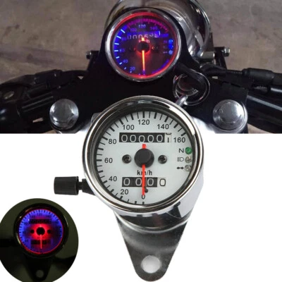 Medidor velocímetro doble retroiluminado para motocicleta Harley XL Sportster 1200 personalizado Foto 1 de 4