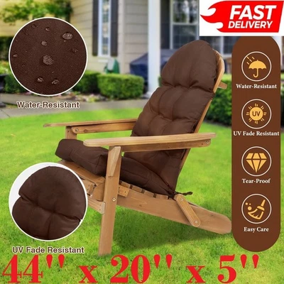 Foldable High Back Patio Chair Cushion Seat Back Rocking Chair Cushions Pads - Image 1 of 4
