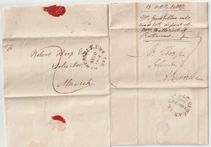 1813/17 2 DIFF NEWCASTLE AUF TYNE KILOMETERSTAND PMK BRIEFE H GOODFELLOW ELIZAB ALDER - Bild 1 von 4