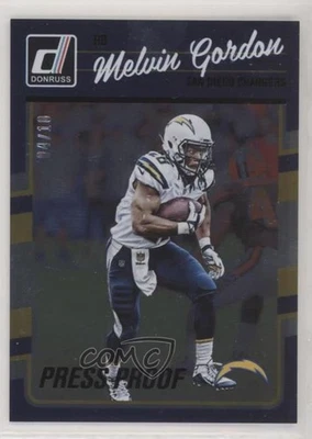 2016 Donruss Press Proof Black /10 Melvin Gordon #247 - Image 1 of 2