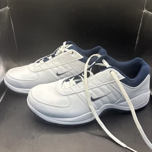 Nike Men's Golf Shoes White and Blue Sneaker Size 8W Brand New In Box Very Nice - Picture 1 of 12