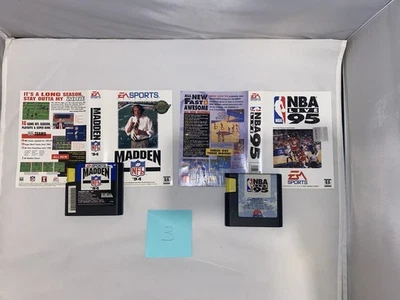 Sega Genesis Madden NFL 94. NBA Live 95 Video Games Bundle Number 3. - Image 1 of 3