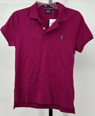 Ralph Lauren женщин пурпурный Slim Fit рубашка-поло большой хлопок спортивный стиль - Изображение 1 из 4