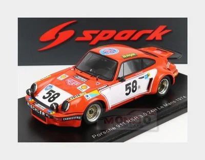 1:43 SPARK Porsche 911 Rsr 3.0 F6 #58 Le Mans 1974 Haldi Fernandez Seguin S9793 - Image 1 of 2