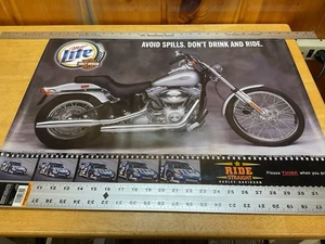 Harley-Davidson Motorcycles Miller Brewing Ride Straight 2001 Poster - Picture 1 of 12