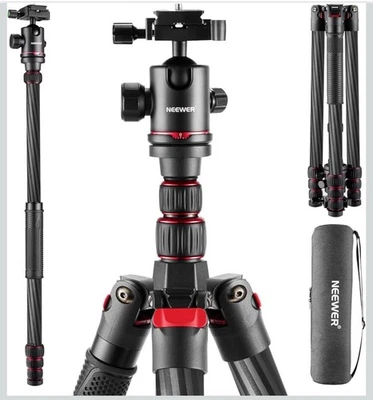 Trípode de carbono NEEWER N55CR 80,7" - 26,5 lb de carga, cabezal de bola 360° Foto 1 de 4