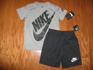 Nike 2 Piece T-Shirt & Shorts Outfit  Set  Boys Size  3T/4T/ 4/ 5/ 6/ 7 NWT
