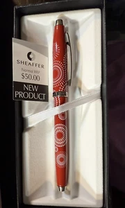 Sheaffer 100 Glanz Rot Muster Tintenroller Tintenroller Neu - Bild 1 von 3