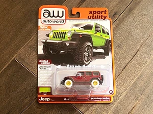 2013 JEEP WRANGLER UNLIMITED MOAD ED. GREEN 1/64 BY AUTO WORLD AWSP130-B Chase - Picture 1 of 3