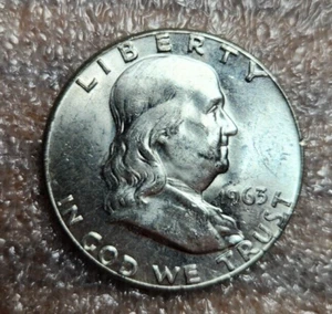 Medio dólar Franklin 1963-P 90 % plata... - Imagen 1 de 2