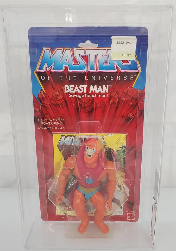 Mattel MOTU Masters of The Universe Beast Man Savage Henchman 1982 Malaysia Card
