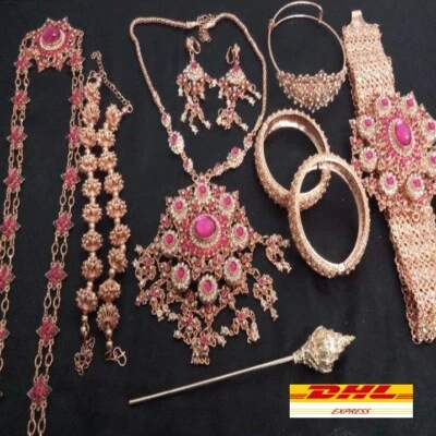 1 SET Wedding Traditional Thai Women Dance Costume Asain Bride Specialty Jewelry - Image 1 of 4