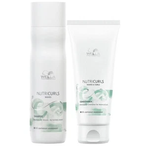 Set Per Capelli Ricci WELLA Kit Nutricurls Waves Shampoo 250ml + Balsamo 250ml - Imagen 1 de 1