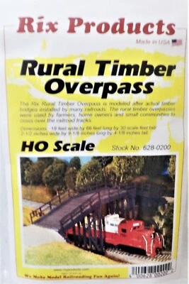 HO Scale Rix Products 628-0200 Rural Wooden Overpass Kit - Image 1 of 2