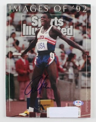 Carl Lewis Signed 1992 Sports Illustrated Magazine (PSA) - A - Image 1 of 2