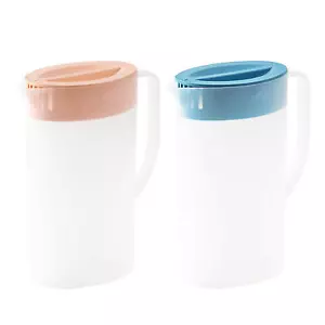 Juice Pitcher with Lid Large Drinking Water Dispenser Kettle Portable Food ideal - Picture 1 of 16