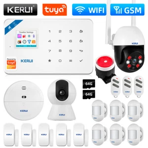 Kit de sistema de alarma de seguridad para el hogar KERUI Tuya WIFI GSM W181 detector de sensor de movimiento - Imagen 1 de 53