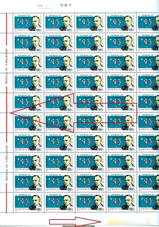 1999 Otto Hahn,chemist,radioactivity,radiochemistry,Romania,Sheet/Variety/T1-MNH - Image 1 of 1