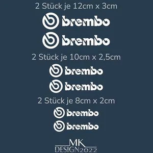 Aufkleber passend für Brembo Bremssattel Set2 Auto Motorrad Sticker 6x 8 10 12cm - Bild 1 von 3