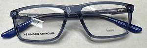 New Under Armour UA 5019 PJP Transparent Blue w/Demo Lens Eyeglasses 53-16-145 - Picture 1 of 5