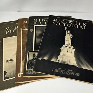 Lot Of 4 Mid-Week Pictorial The New York Times 1916 Dec. Nov. Statue Of Liberty - Picture 1 of 15