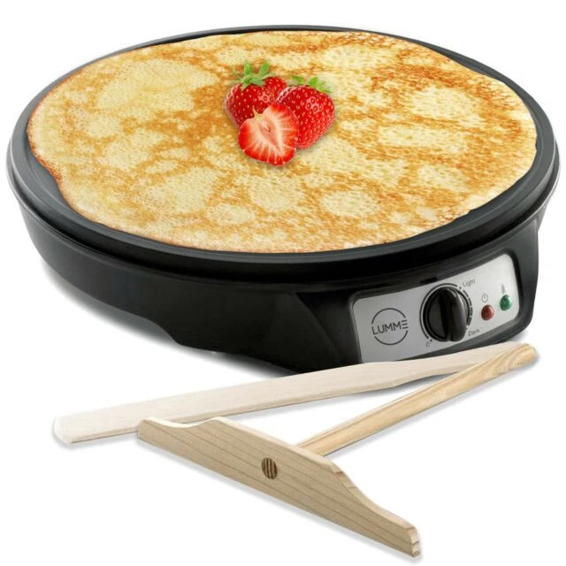 Lumme 12" Crepe Maker - Black