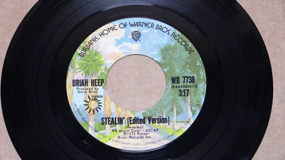 URIAH HEEP Stealin/Sunshine 45 7" CLASSIC HARD ROCK  Vinyl is VG+ Foto 1 de 4