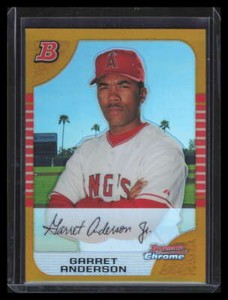 2005 Bowman Chrome Gold Refractor 62 Garret Anderson 23/50