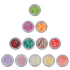  12 Boxes Nail Art Decoration Polymer Clay Fruit Slices Charms Amulet
