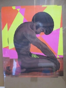 BROTHER  BLACK LIGHT VINTAGE POSTER BLACK IS BEAUTIFUL CNG3310 - Picture 1 of 5