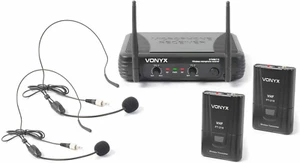 Skytec 179178 STWM712H Dual Channel VHF Wireless Microphone System, 2 X Headset - Picture 1 of 5