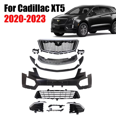 Complete Front Bumper Cover Grille With Running Light Fits 20-23 Cadillac XT5 Foto 1 de 4