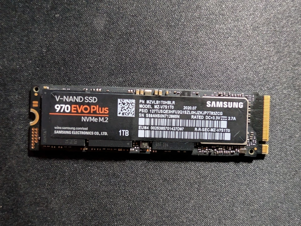 Samsung 970 EVO Plus 1TB M.2 NVMe Internal SSD - MZ-V7S1T0 Used  - Image 1 of 1