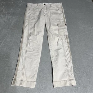 Anthropologie Hei Hei Pants Womens 2 Beige Cargo Straight Leg Lightweight - Picture 1 of 6